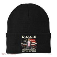 Doge Democrats Getting Exposed Trump 2025 Beanie thumb 0