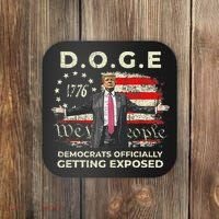 Doge Democrats Getting Exposed Trump 2025 Coaster thumb 0