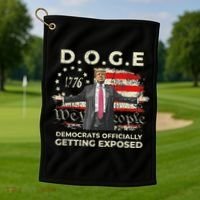Doge Democrats Getting Exposed Trump 2025 Golf Towel thumb 1