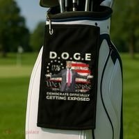 Doge Democrats Getting Exposed Trump 2025 Golf Towel thumb 2