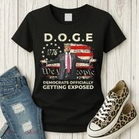 Doge Democrats Getting Exposed Trump 2025 Women's T-Shirt thumb 3