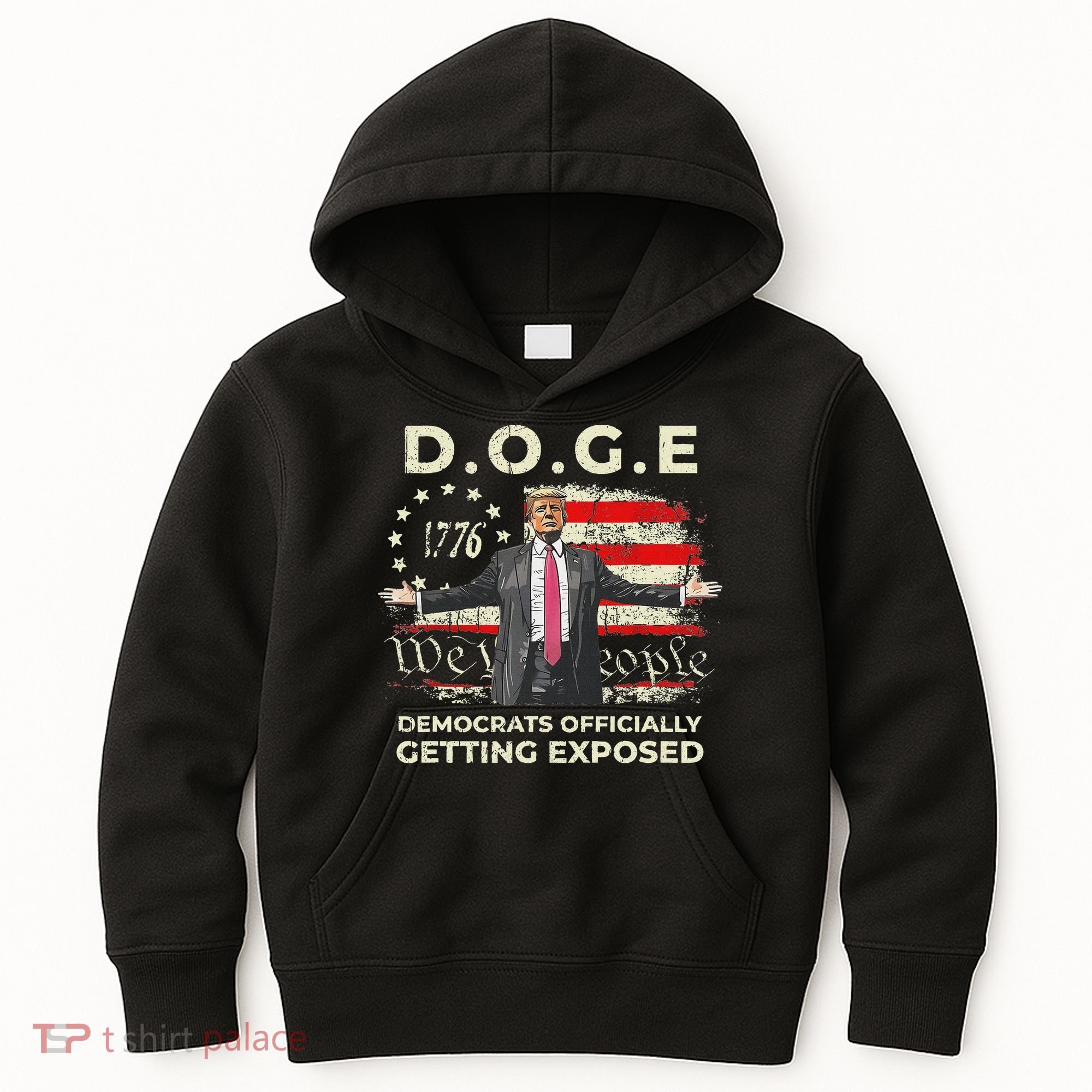Doge Democrats Getting Exposed Trump 2025 Kids Hoodie