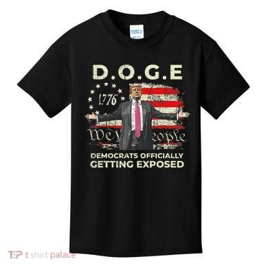 Doge Democrats Getting Exposed Trump 2025 Kids T-Shirt