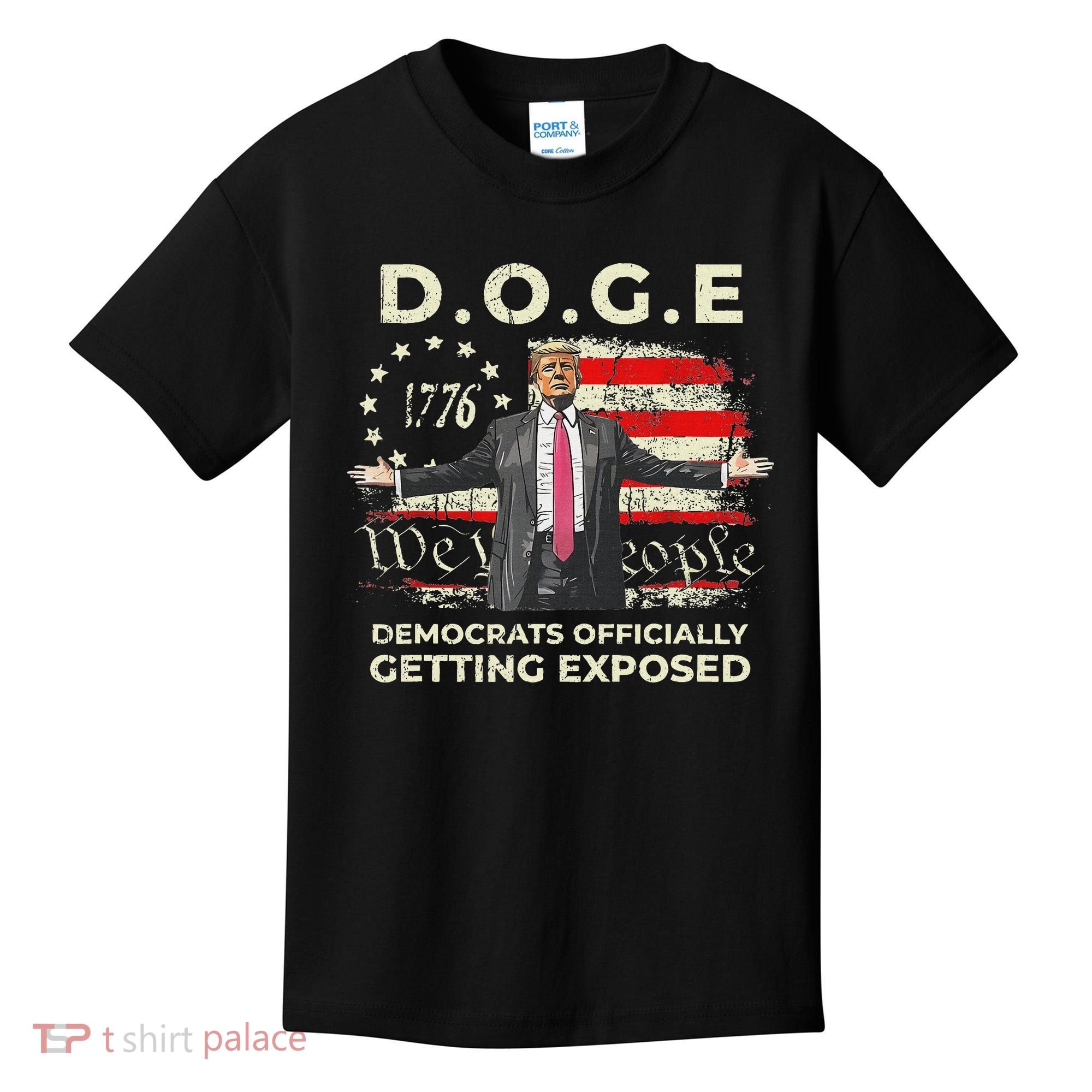 Doge Democrats Getting Exposed Trump 2025 Kids T-Shirt
