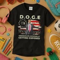 Doge Democrats Getting Exposed Trump 2025 Kids T-Shirt thumb 3