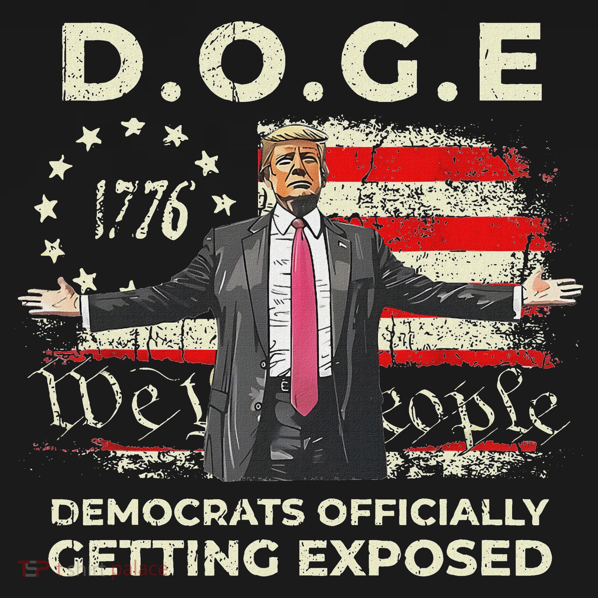 Doge Democrats Getting Exposed Trump 2025 Kids T-Shirt