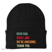 Dear Dad Great Job We're Awesome Thank Father's day Beanie thumb 0