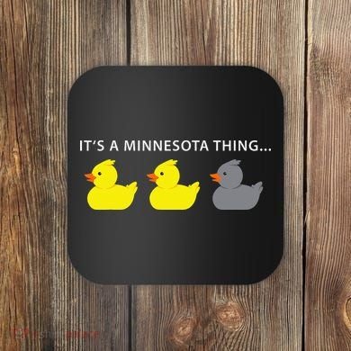 Duck Duck Gray Duck Minnesota Coaster