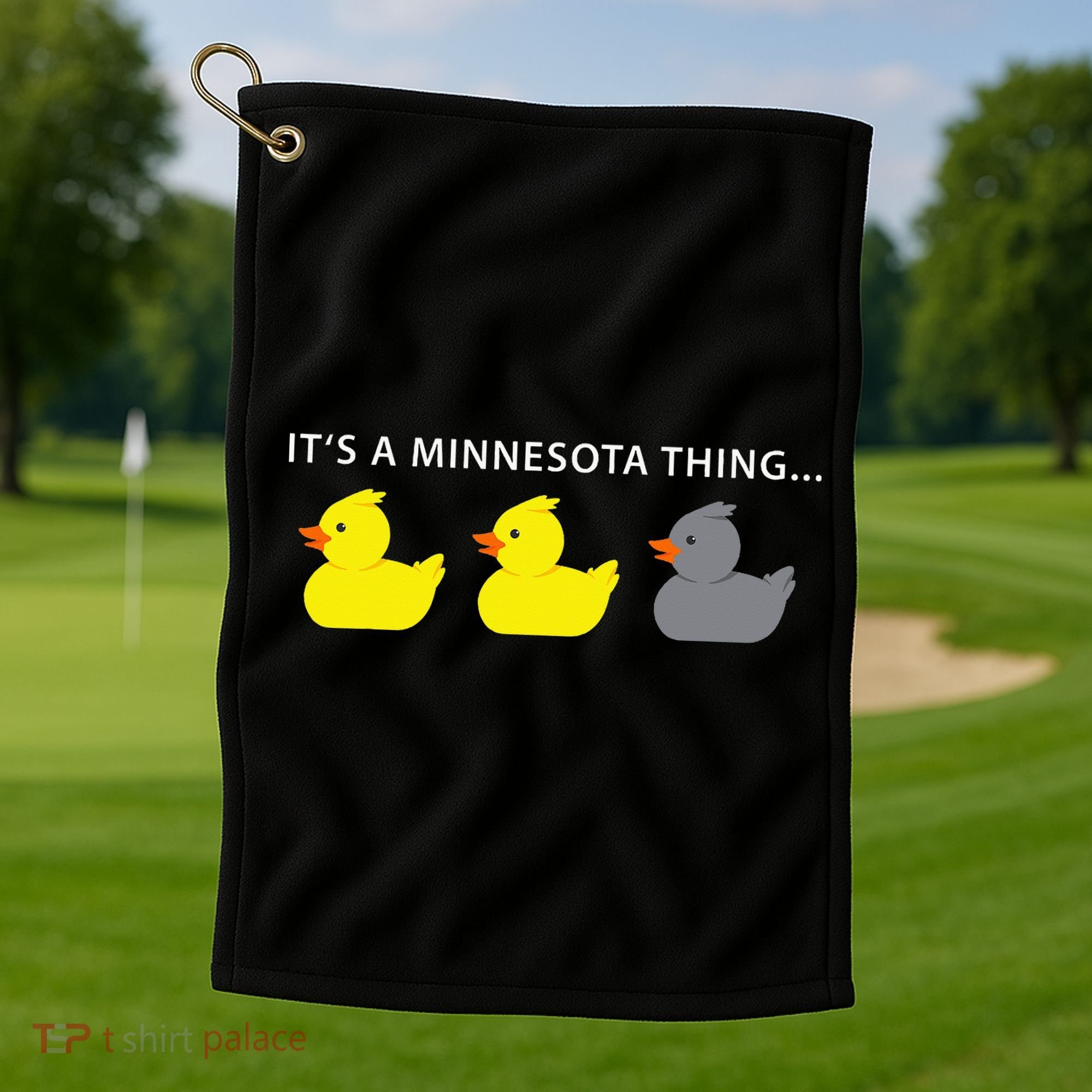 Duck Duck Gray Duck Minnesota Golf Towel
