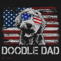 Doodle Dad Goldendoodle Dog American Flag 4th Of July Apron thumb 3