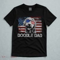 Doodle Dad Goldendoodle Dog American Flag 4th Of July T-Shirt thumb 5