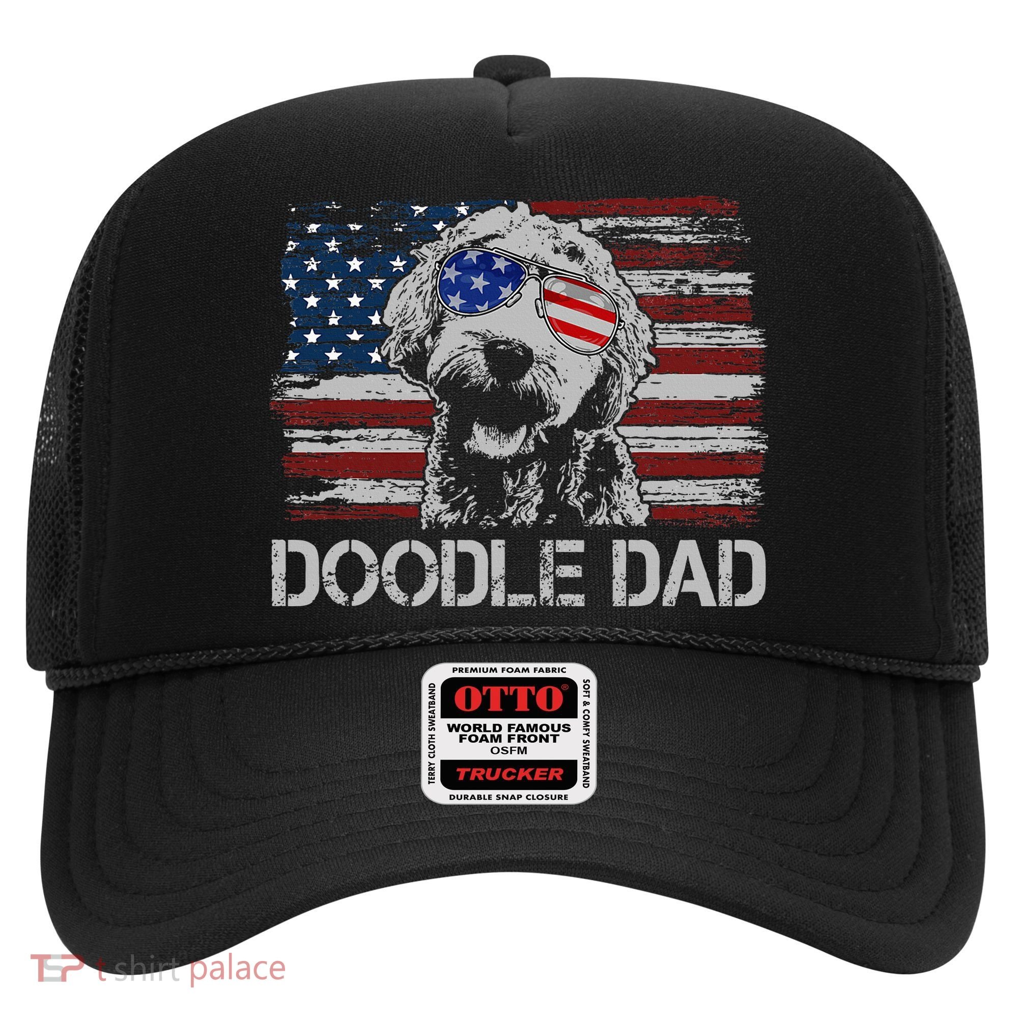 Doodle Dad Goldendoodle Dog American Flag 4th Of July Hat