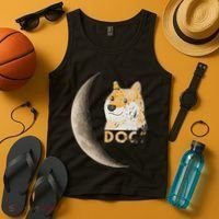 Dogecoin Doge Hodler Trader Dogecoin Moon Tank Top thumb 4