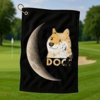 Dogecoin Doge Hodler Trader Dogecoin Moon Golf Towel thumb 1