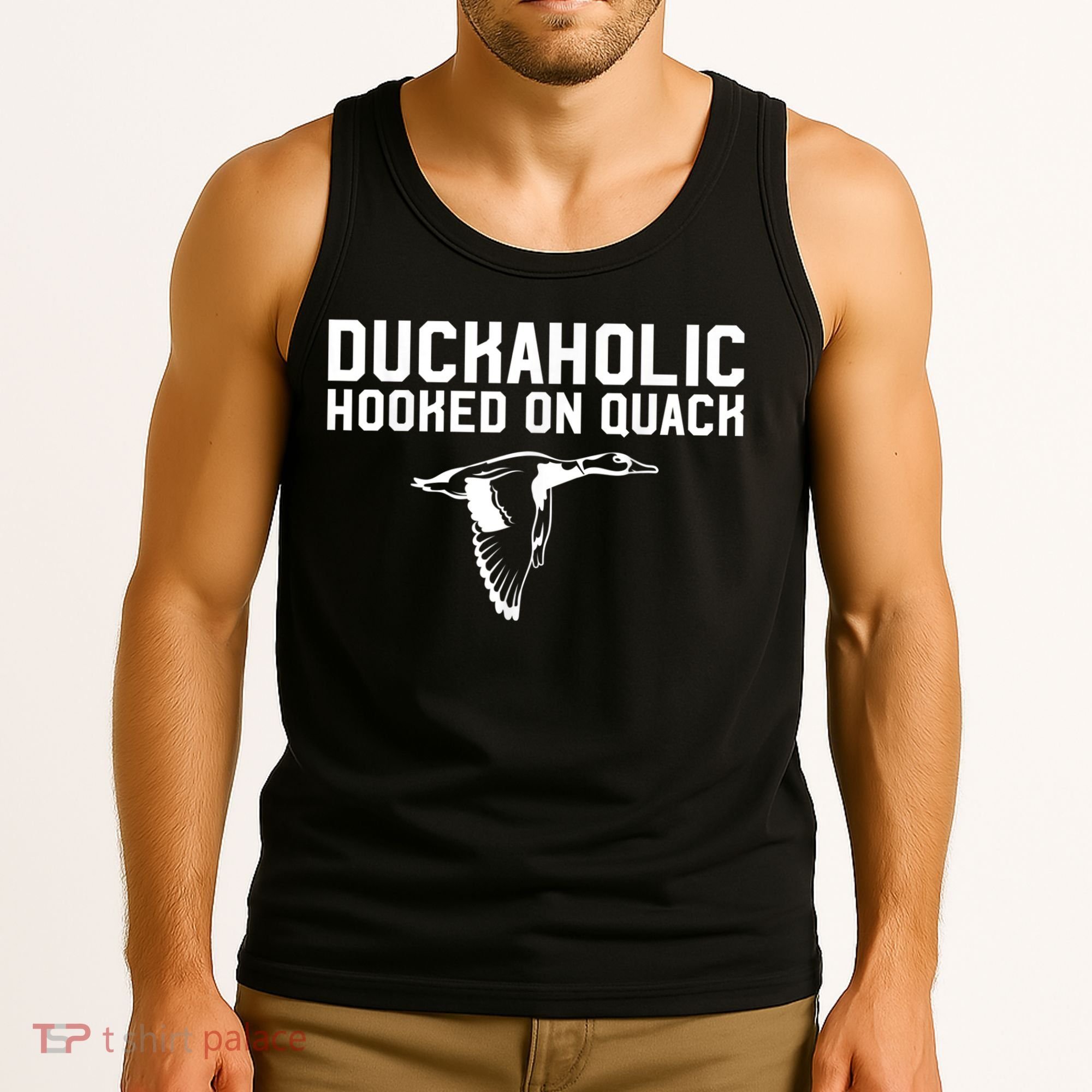Duckaholic Duck Hunting Themed Duck Lovers Tank Top