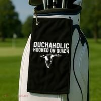 Duckaholic Duck Hunting Themed Duck Lovers Golf Towel thumb 2