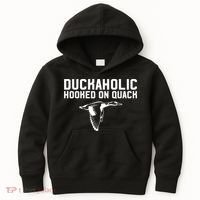 Duckaholic Duck Hunting Themed Duck Lovers Kids Hoodie thumb 0