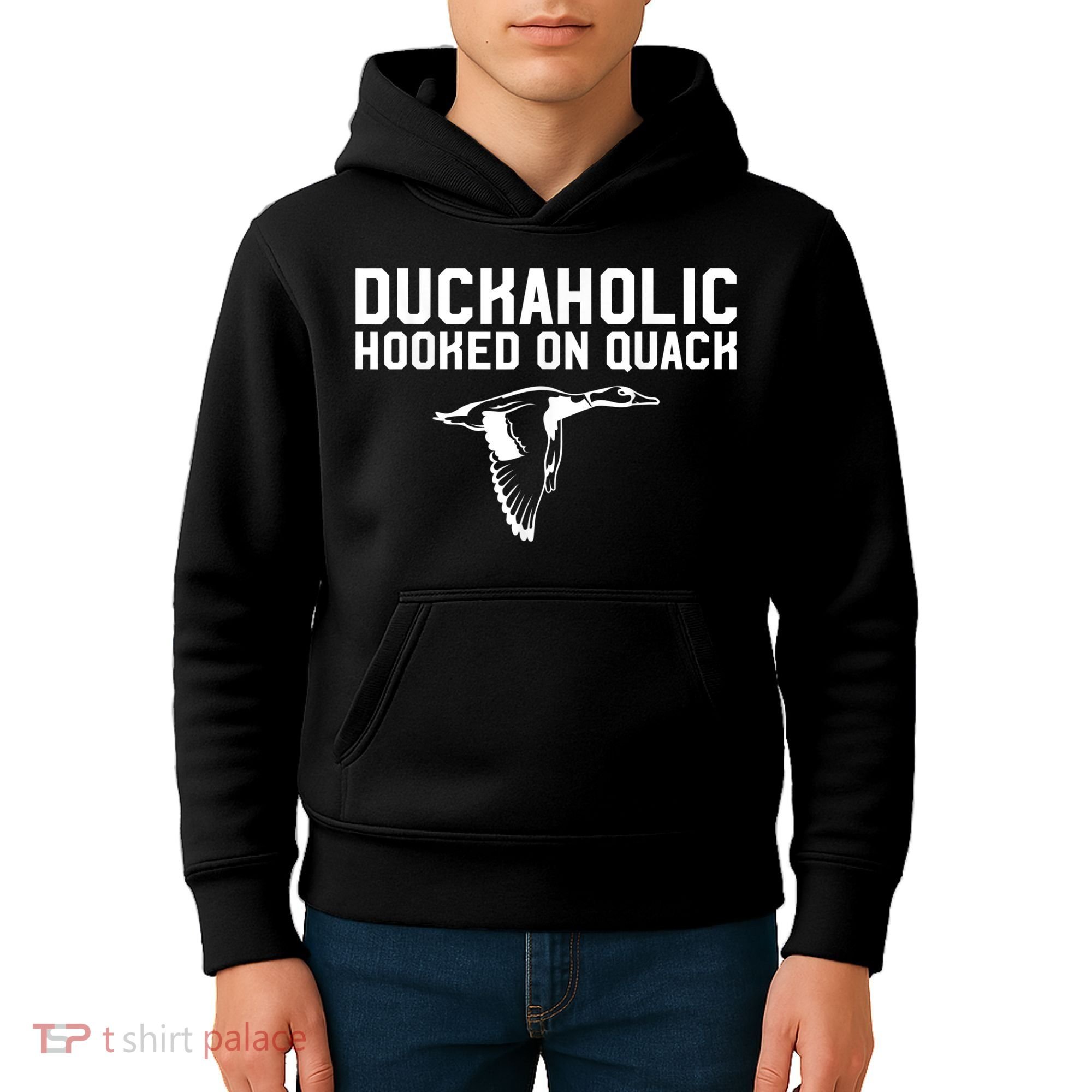 Duckaholic Duck Hunting Themed Duck Lovers Kids Hoodie