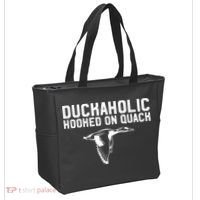 Duckaholic Duck Hunting Themed Duck Lovers Tote Bag thumb 2