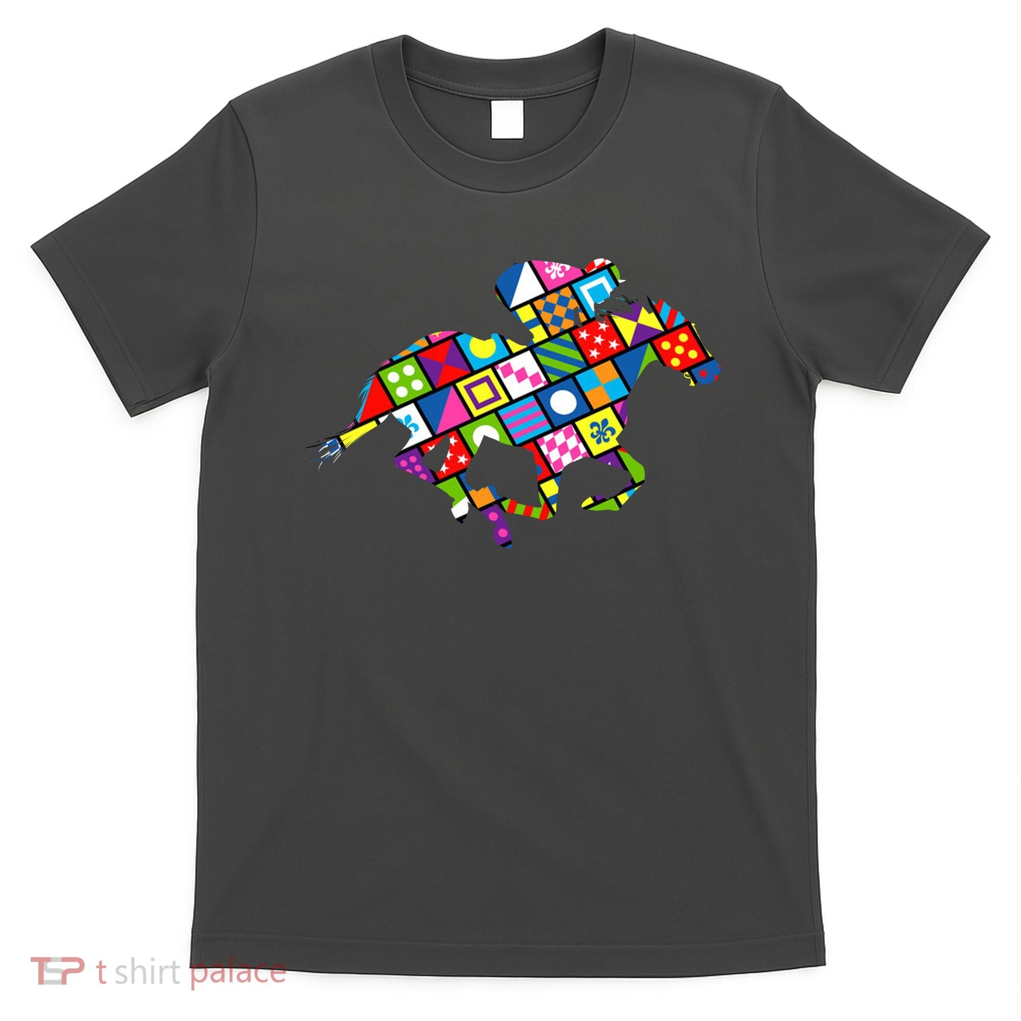 Derby Day Horse Lover Colorful Abstract T-Shirt
