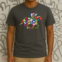 Derby Day Horse Lover Colorful Abstract T-Shirt thumb 3