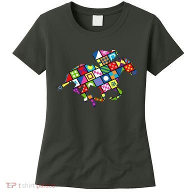 Derby Day Horse Lover Colorful Abstract Women's T-Shirt