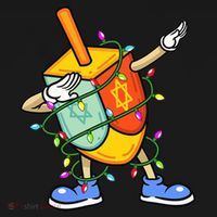 Dabbing Dreidel Hanukkah Christmas Lights Menorah Chanukah  Women's Hoodie thumb 2