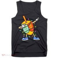 Dabbing Dreidel Hanukkah Christmas Lights Menorah Chanukah  Tank Top thumb 0