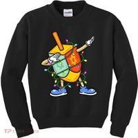 Dabbing Dreidel Hanukkah Christmas Lights Menorah Chanukah  Kids Sweatshirt thumb 0