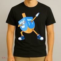 Dabbing Dreidel Happy Hanukkah Dancing Chanukah Girls T-Shirt thumb 3