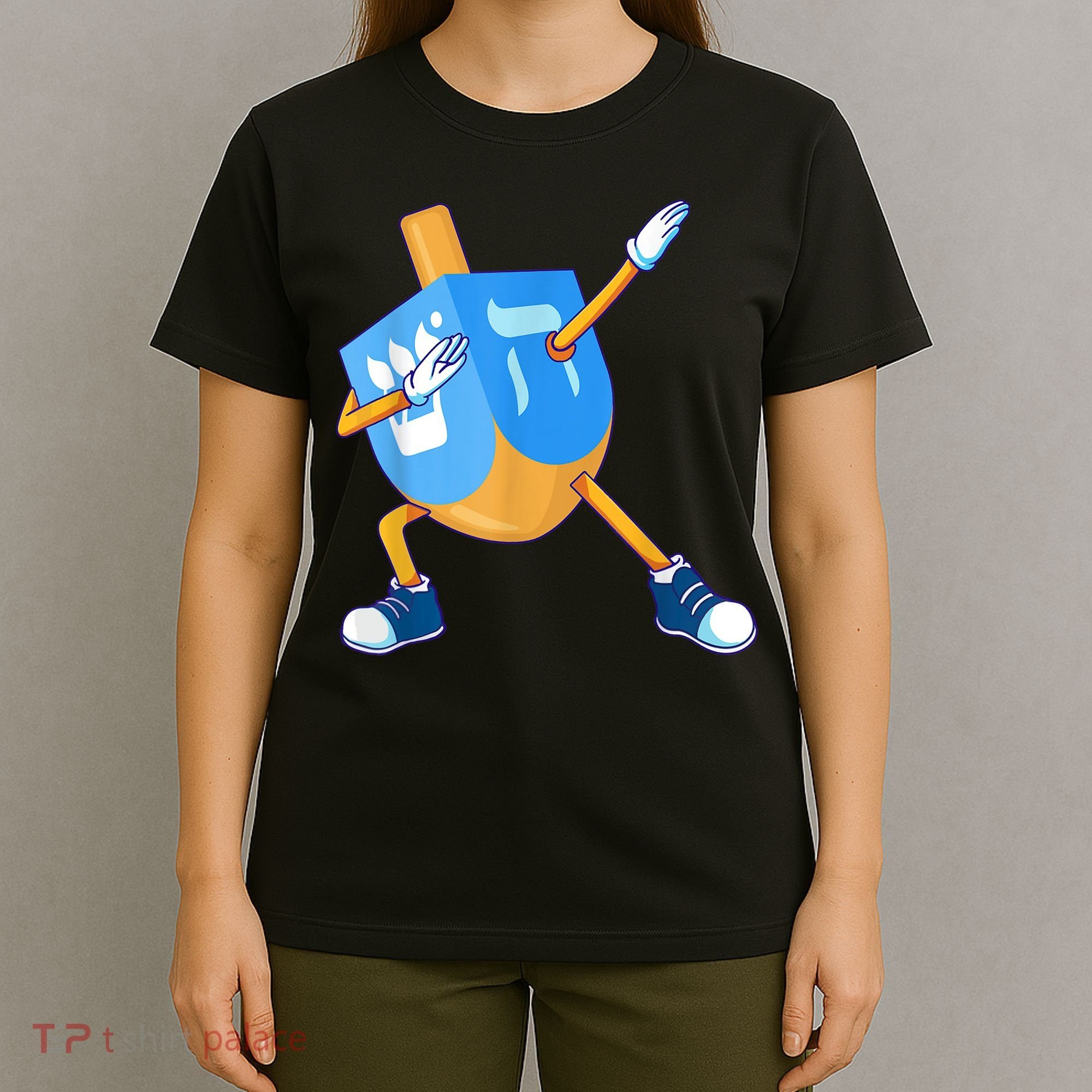 Dabbing Dreidel Happy Hanukkah Dancing Chanukah Girls T-Shirt