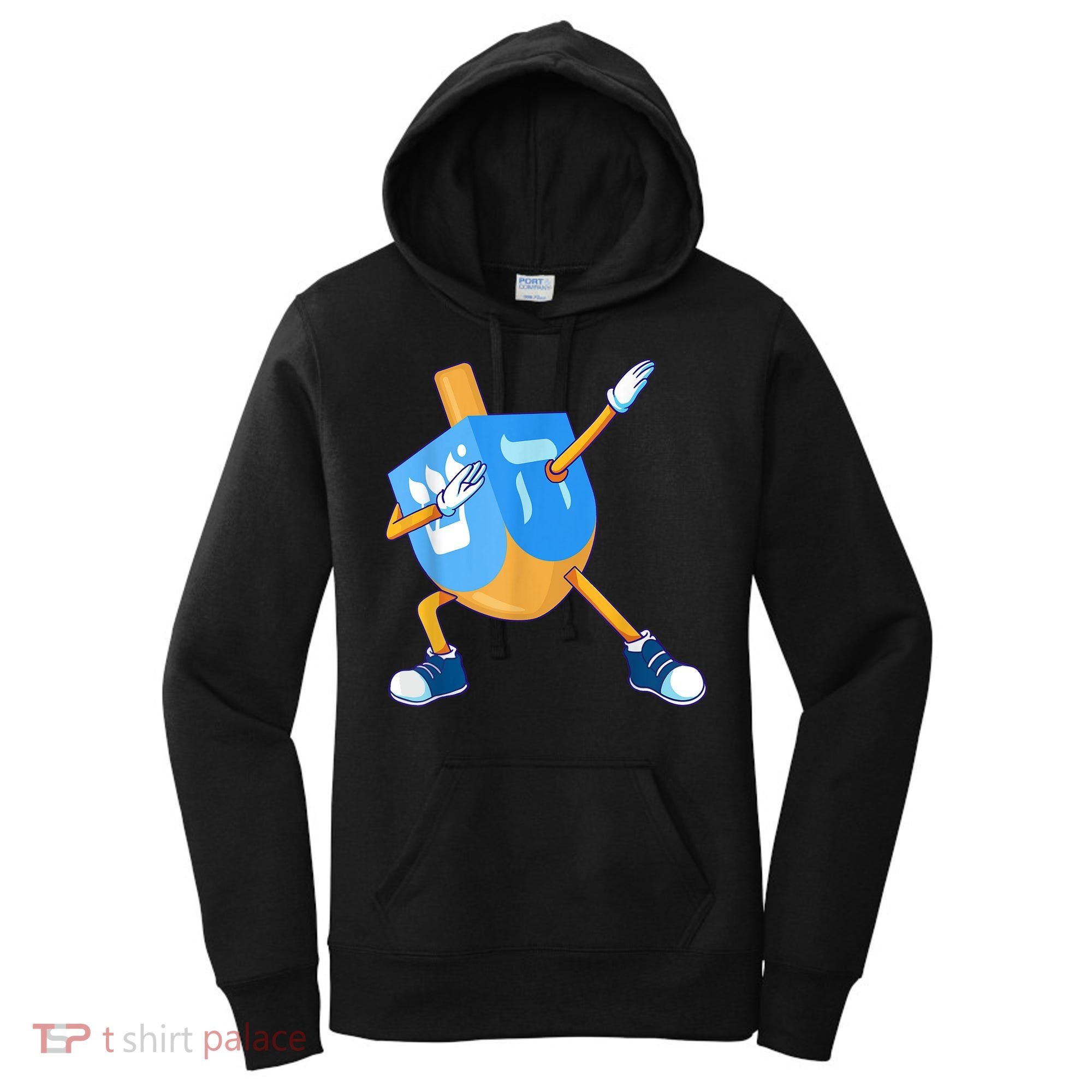 Dabbing Dreidel Happy Hanukkah Dancing Chanukah Girls Women's Hoodie