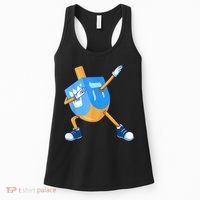 Dabbing Dreidel Happy Hanukkah Dancing Chanukah Girls Women's Tank Top thumb 0