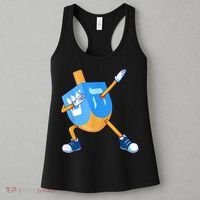 Dabbing Dreidel Happy Hanukkah Dancing Chanukah Girls Women's Tank Top thumb 3