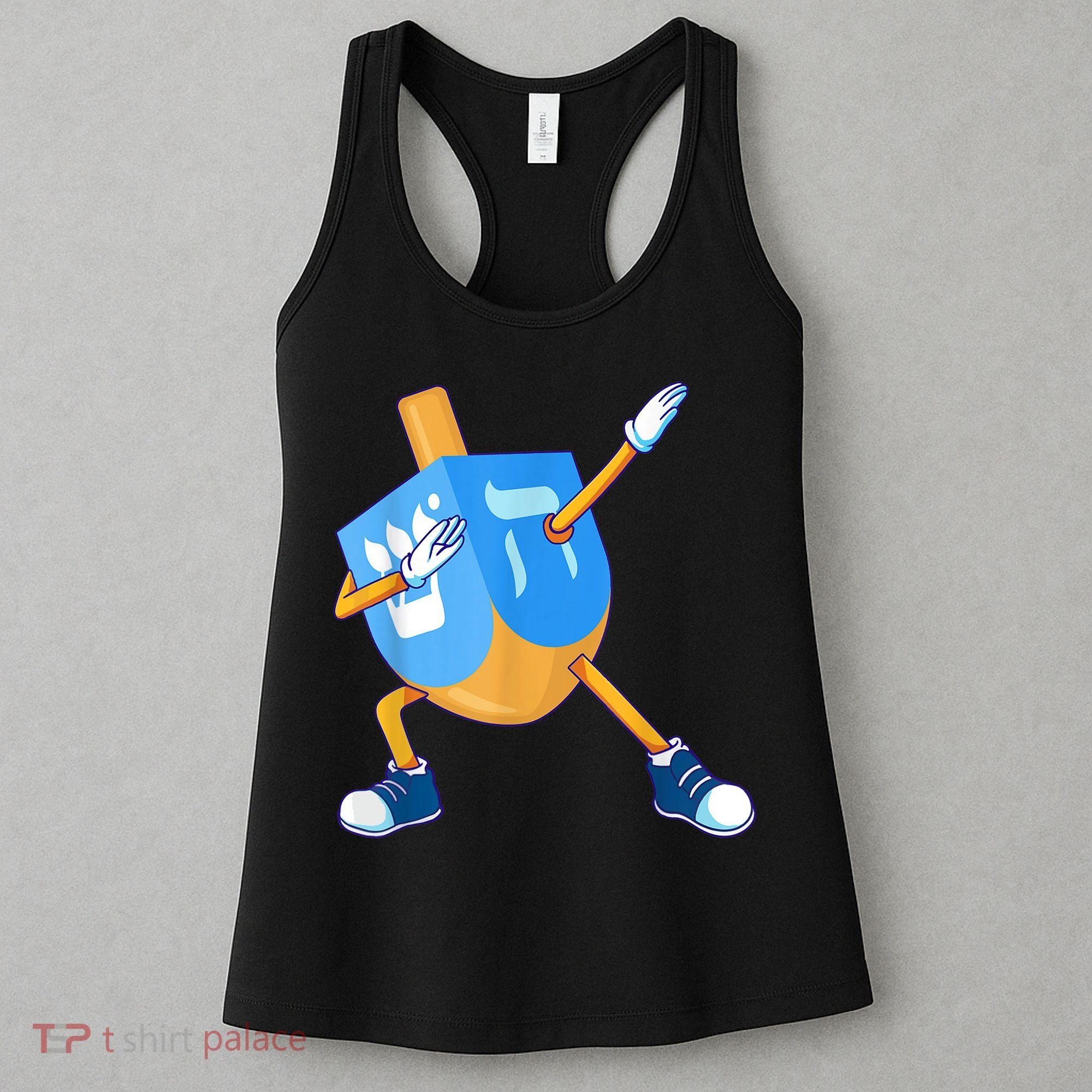 Dabbing Dreidel Happy Hanukkah Dancing Chanukah Girls Women's Tank Top