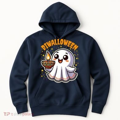 Diwalloween Diwali Halloween Fun Boo Ghost Lantern Deepavali Hoodie