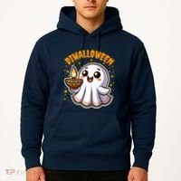 Diwalloween Diwali Halloween Fun Boo Ghost Lantern Deepavali Hoodie thumb 2