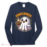 Diwalloween Diwali Halloween Fun Boo Ghost Lantern Deepavali Long Sleeve Shirt thumb 0