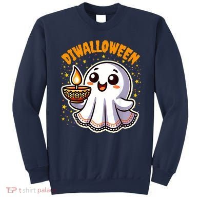 Diwalloween Diwali Halloween Fun Boo Ghost Lantern Deepavali Sweatshirt