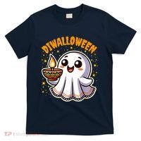 Diwalloween Diwali Halloween Fun Boo Ghost Lantern Deepavali T-Shirt thumb 0