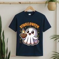Diwalloween Diwali Halloween Fun Boo Ghost Lantern Deepavali T-Shirt thumb 2