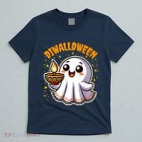 Diwalloween Diwali Halloween Fun Boo Ghost Lantern Deepavali T-Shirt thumb 5
