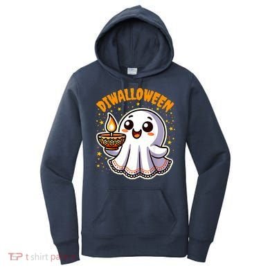 Diwalloween Diwali Halloween Fun Boo Ghost Lantern Deepavali Women's Hoodie