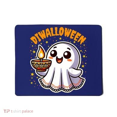 Diwalloween Diwali Halloween Fun Boo Ghost Lantern Deepavali Mousepad