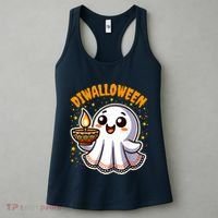 Diwalloween Diwali Halloween Fun Boo Ghost Lantern Deepavali Women's Tank Top thumb 3
