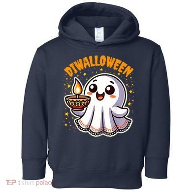 Diwalloween Diwali Halloween Fun Boo Ghost Lantern Deepavali Toddler Hoodie