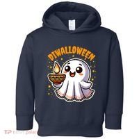 Diwalloween Diwali Halloween Fun Boo Ghost Lantern Deepavali Toddler Hoodie thumb 0