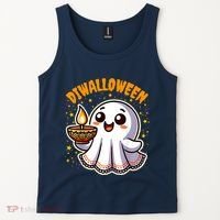 Diwalloween Diwali Halloween Fun Boo Ghost Lantern Deepavali Tank Top thumb 2