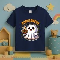Diwalloween Diwali Halloween Fun Boo Ghost Lantern Deepavali Toddler T-Shirt thumb 3