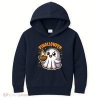 Diwalloween Diwali Halloween Fun Boo Ghost Lantern Deepavali Kids Hoodie thumb 0
